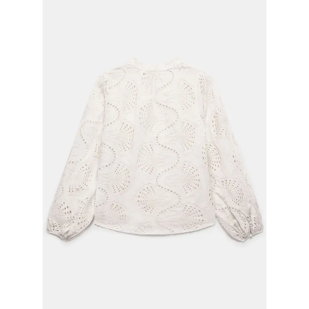 Mint Velvet Cream Broderie Cotton Blouse